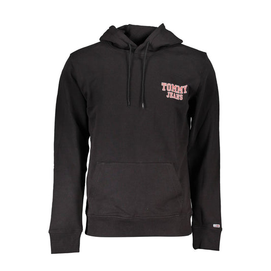Hooded Sweatshirt Sweater by Tommy Hilfiger for men in cotton black showcases a sumptuous silhouette, artfully finished with a sumptuous hooded neckline and for a sophisticated, sumptuous look.
