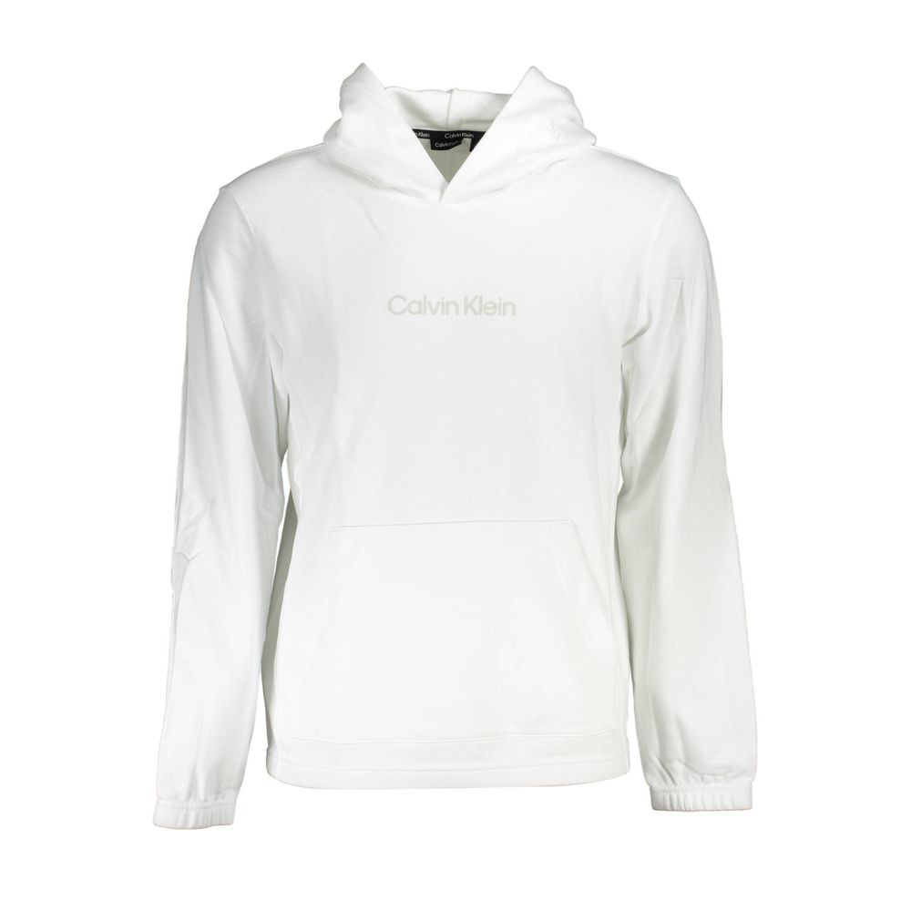 Hooded Sweatshirt Sweater by Calvin Klein for men in cotton white showcases a downtown chic silhouette, artfully finished with a downtown chic hooded neckline and for a sophisticated, high-end look.