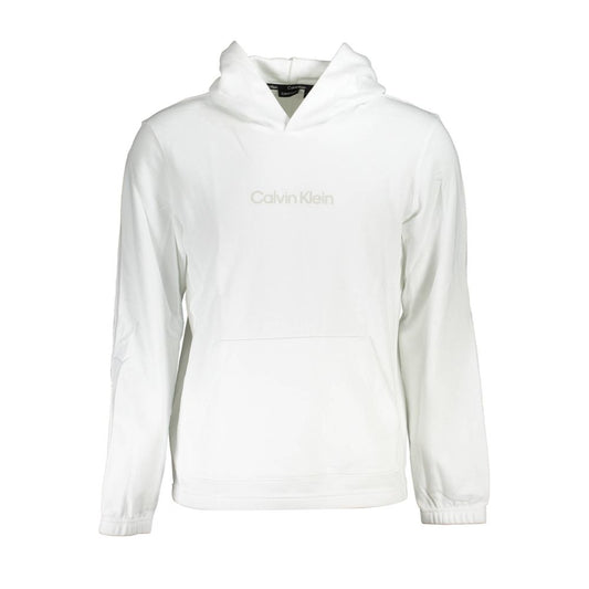 Hooded Sweatshirt Sweater by Calvin Klein for men in cotton white showcases a downtown chic silhouette, artfully finished with a downtown chic hooded neckline and for a sophisticated, high-end look.