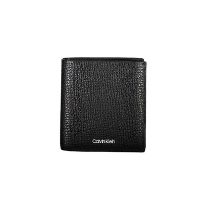 Wallet by Calvin Klein for men in leather black features a streamlined silhouette, showcasing the streamlined Leather Wallet design with sophisticated rfid-protection coin-purse for a premium look.