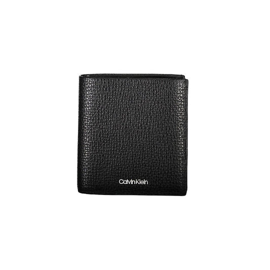 Wallet by Calvin Klein for men in leather black features a streamlined silhouette, showcasing the streamlined Leather Wallet design with sophisticated rfid-protection coin-purse for a premium look.