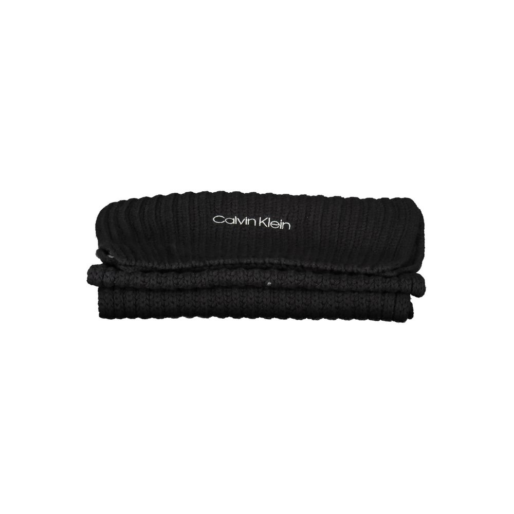 Scarf by Calvin Klein for women in cotton black features a something went wrong. try again. silhouette, perfectly showcasing the elegant drape and premium finish of the Cotton Scarf.