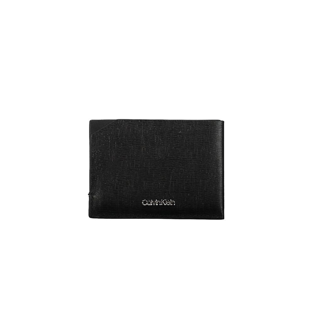 Cardholder Wallet by Calvin Klein for men in leather black presents a architectural silhouette from the Leather Cardholder Wallet collection, showcasing architectural card-organization for a architectural finish.
