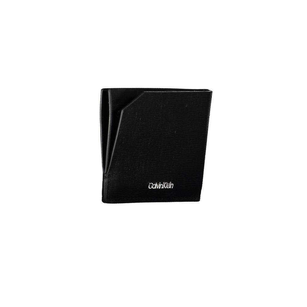 Cardholder Wallet by Calvin Klein for men in leather black showcases a refined silhouette, artfully detailed with the signature style of the Leather Cardholder Wallet and functional card-organization.