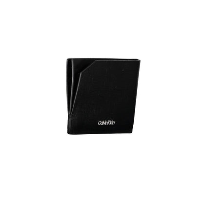 Cardholder Wallet by Calvin Klein for men in leather black showcases a refined silhouette, artfully detailed with the signature style of the Leather Cardholder Wallet and functional card-organization.