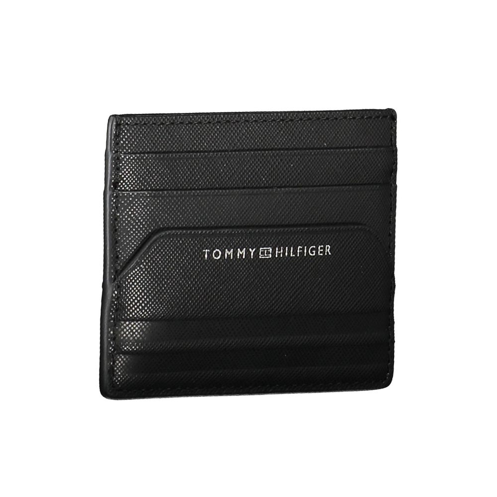 Cardholder Wallet by Tommy Hilfiger for men in leather black & print presents a architectural silhouette from the Leather Cardholder Wallet collection, showcasing architectural card-organization for a architectural finish.