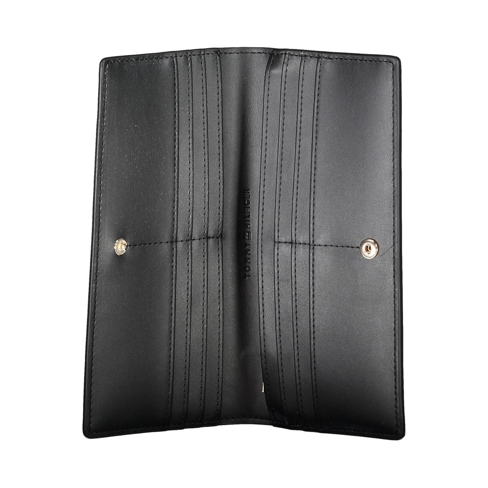 Wallet by Tommy Hilfiger for women in polyethylene black showcases a refined silhouette, artfully detailed with the signature style of the Polyethylene Wallet and functional .