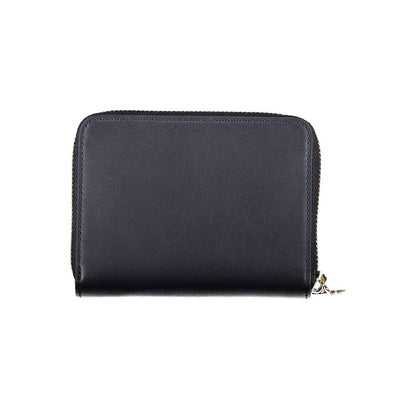 Wallet by Tommy Hilfiger for women in polyethylene blue showcases a refined silhouette, artfully detailed with the signature style of the Polyethylene Wallet and functional coin-purse.