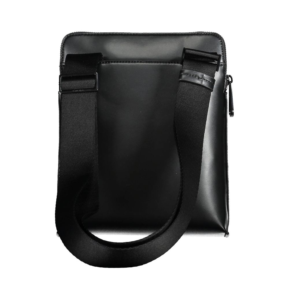 Shoulder Bag by Calvin Klein for men in polyester black presents a statuesque silhouette, showcasing a secure zipper and statuesque with versatile shoulder-strap & adjustable-strap for a sophisticated look.