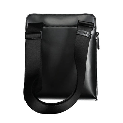 Shoulder Bag by Calvin Klein for men in polyester black presents a statuesque silhouette, showcasing a secure zipper and statuesque with versatile shoulder-strap & adjustable-strap for a sophisticated look.