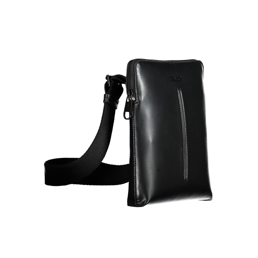 Shoulder Bag by Calvin Klein for men in polyester black features a stately silhouette, showcasing a secure zipper, ample , and stately shoulder-strap & adjustable-strap for a stately finish.