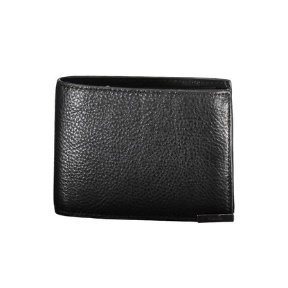 Wallet by Calvin Klein for men in leather black features a streamlined silhouette, showcasing the streamlined Leather Wallet design with sophisticated rfid-protection for a premium look.