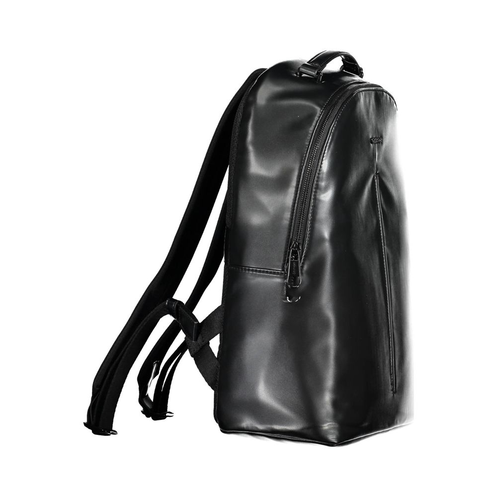 Backpack by Calvin Klein for men in polyester black features a stately Polyester Backpack design, showcasing a secure zipper, ample built-in-compartments & internal-pockets, and versatile handle, backpack-strap & adjustable-strap for a stately finish.