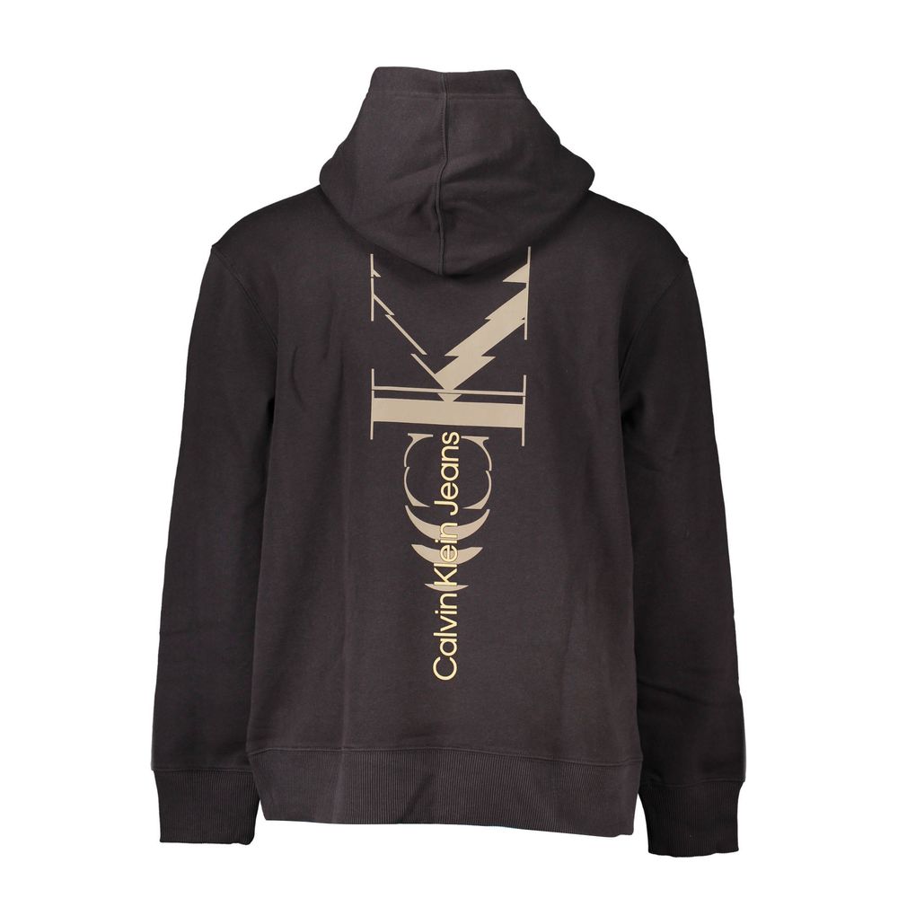 Hooded Sweatshirt Sweater by Calvin Klein for men in cotton black features an polished silhouette, showcasing refined and a sophisticated for a truly polished finish.