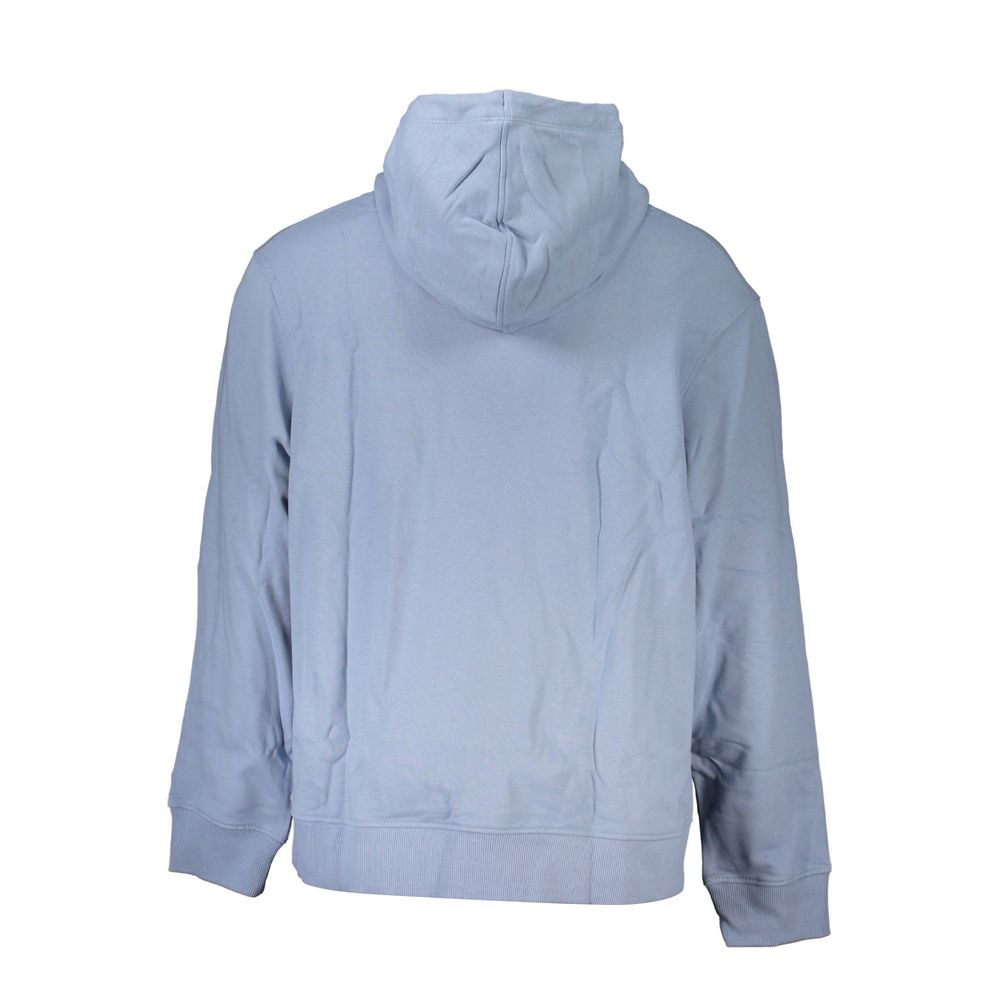 Hooded Sweatshirt Sweater by Calvin Klein for men in cotton blue showcases a sumptuous silhouette, artfully finished with a sumptuous hooded neckline and for a sophisticated, sumptuous look.
