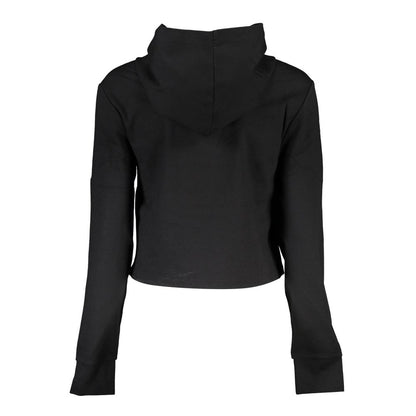 Hooded Sweatshirt Sweater by Calvin Klein for women in elastane black showcases a downtown chic silhouette, artfully finished with a downtown chic and for a sophisticated, high-end look.