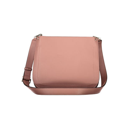 Handbag by Guess Jeans for women in polyethylene pink features a ornamental silhouette, showcasing a secure zipper, ample , and ornamental shoulder-strap & adjustable-strap for a sophisticated look.