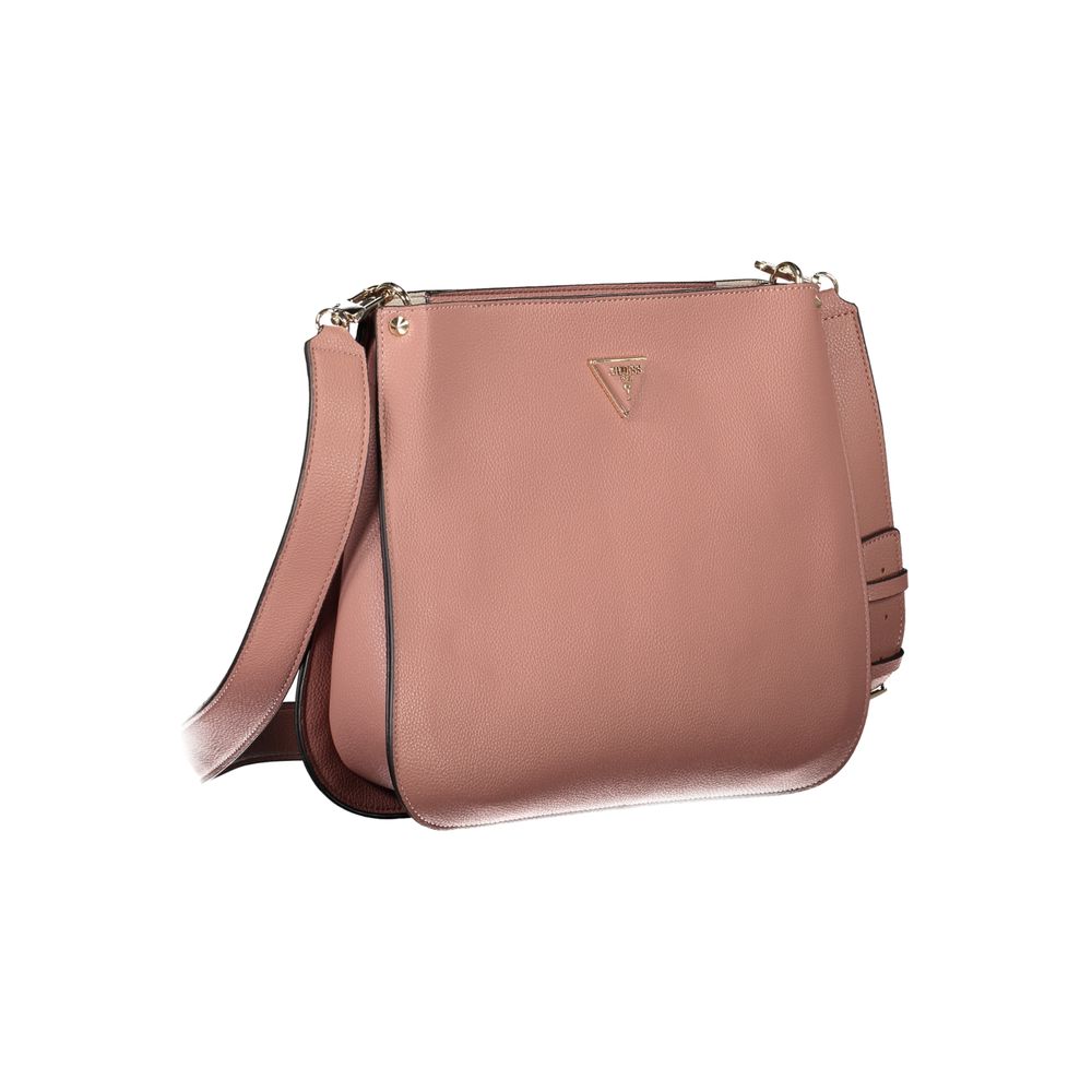 Handbag by Guess Jeans for women in polyethylene pink presents a ornamental silhouette, showcasing a secure zipper, ample , and versatile shoulder-strap & adjustable-strap for a ornamental finish.