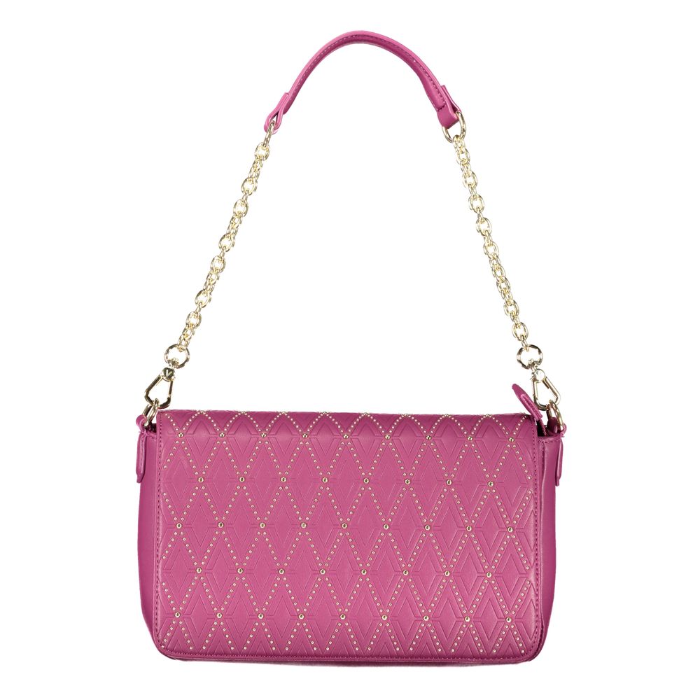 This Handbag by Mario Valentino for women in polyethylene and purple presents a sculptural silhouette featuring a secure snap & zipper, ample internal-pockets, and versatile shoulder-strap, adjustable-strap & handle for a sculptural finish.