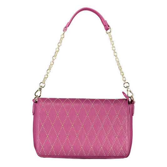 This Handbag by Mario Valentino for women in polyethylene and purple presents a sculptural silhouette featuring a secure snap & zipper, ample internal-pockets, and versatile shoulder-strap, adjustable-strap & handle for a sculptural finish.