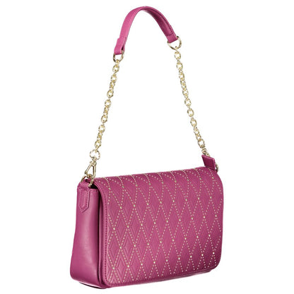 Handbag by Mario Valentino for women in polyethylene purple presents a ornamental silhouette, showcasing a secure snap & zipper, ample internal-pockets, and versatile shoulder-strap, adjustable-strap & handle for a ornamental finish.