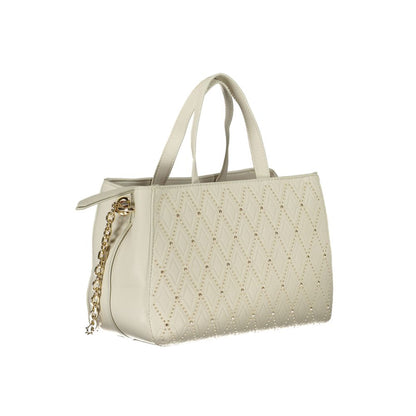 Phone Holder Handbag by Mario Valentino for women in polyethylene white features a exquisite silhouette, showcasing a secure snap & zipper and exquisite built-in-compartments & internal-pockets with versatile shoulder-strap, adjustable-strap & handle for a exquisite finish.