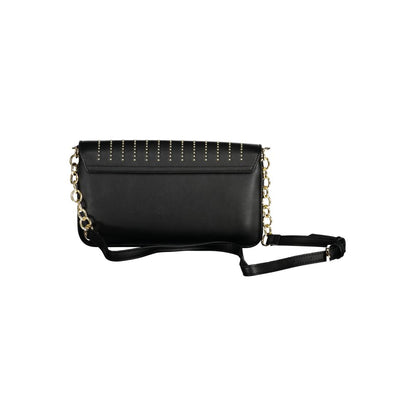 Shoulder Handbag by Mario Valentino for women in polyethylene black features a refined silhouette, showcasing a secure zipper, organized built-in-compartments & internal-pockets, and versatile shoulder-strap & adjustable-strap for a refined finish.
