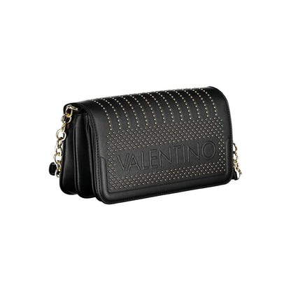 Shoulder Handbag by Mario Valentino for women in polyethylene black features an refined silhouette, showcasing a secure zipper, ample built-in-compartments & internal-pockets, and versatile shoulder-strap & adjustable-strap for a sophisticated refined aesthetic.
