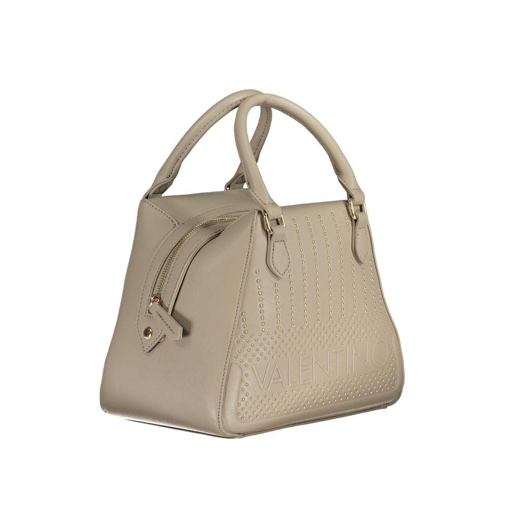 Phone Holder Handbag by Mario Valentino for women in polyethylene beige features a refined silhouette, showcasing a secure zipper, organized internal-pockets, and versatile shoulder-strap, adjustable-strap & handle for a refined finish.