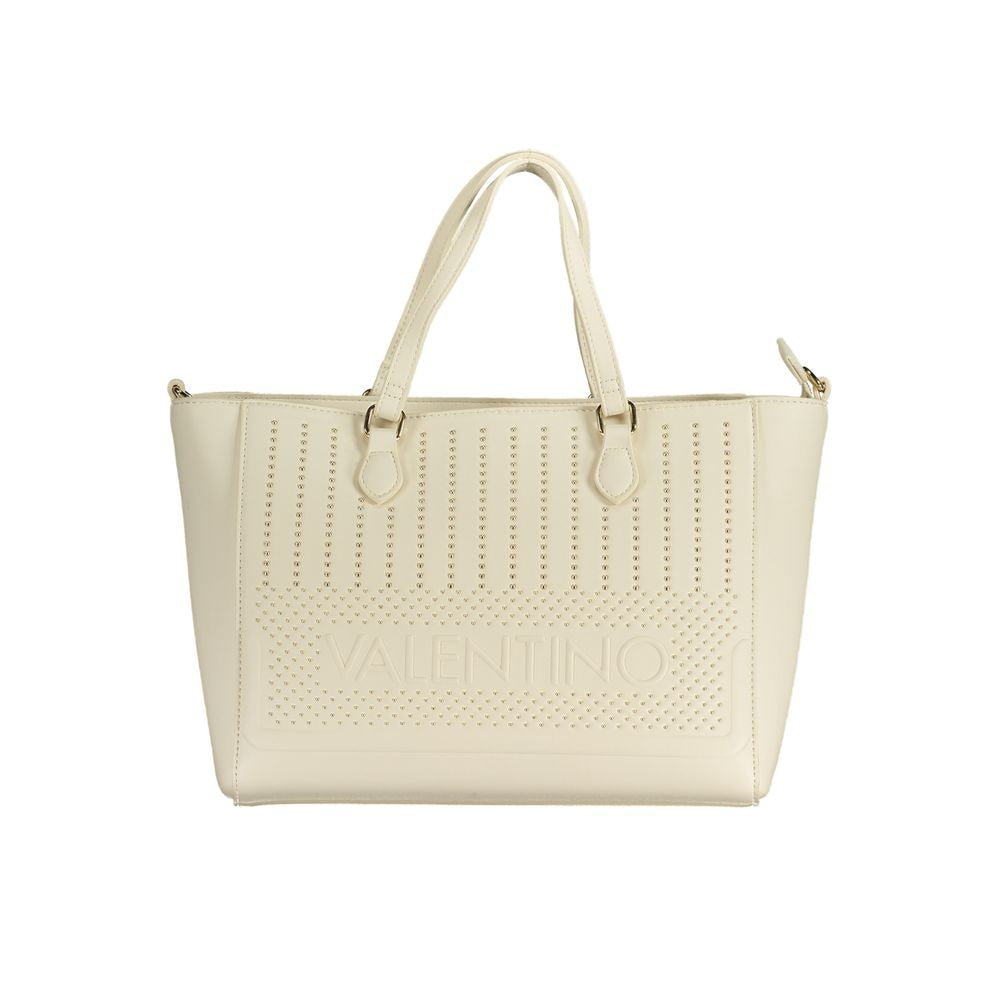 Phone Holder Handbag by Mario Valentino for women in polyethylene white features a refined silhouette, showcasing a secure zipper, organized internal-pockets, and versatile shoulder-strap, adjustable-strap & handle for a refined finish.