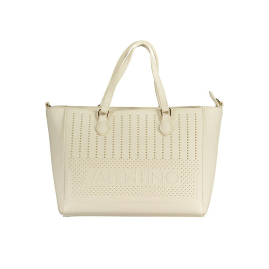 Phone Holder Handbag by Mario Valentino for women in polyethylene white features a refined silhouette, showcasing a secure zipper, organized internal-pockets, and versatile shoulder-strap, adjustable-strap & handle for a refined finish.