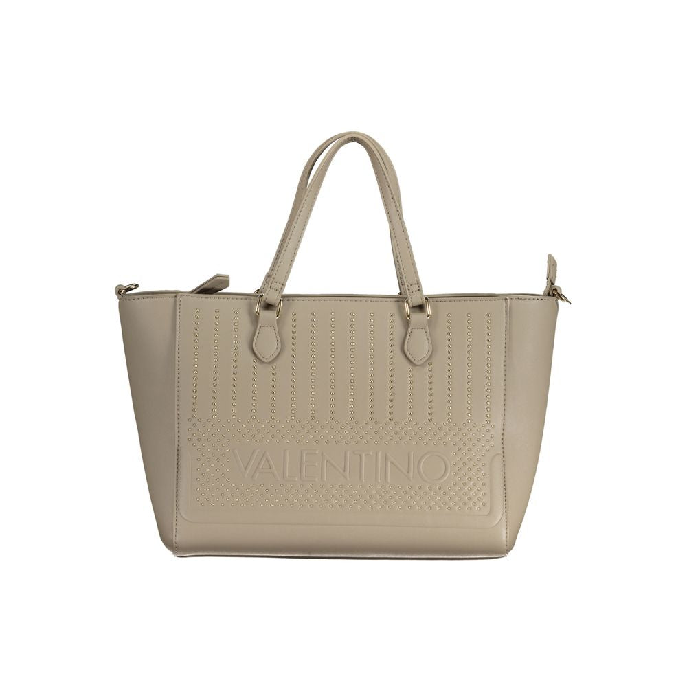 Phone Holder Handbag by Mario Valentino for women in polyethylene beige features a refined silhouette, showcasing a secure zipper, organized internal-pockets, and versatile shoulder-strap, adjustable-strap & handle for a refined finish.