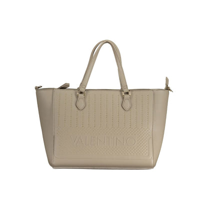 Phone Holder Handbag by Mario Valentino for women in polyethylene beige features a refined silhouette, showcasing a secure zipper, organized internal-pockets, and versatile shoulder-strap, adjustable-strap & handle for a refined finish.
