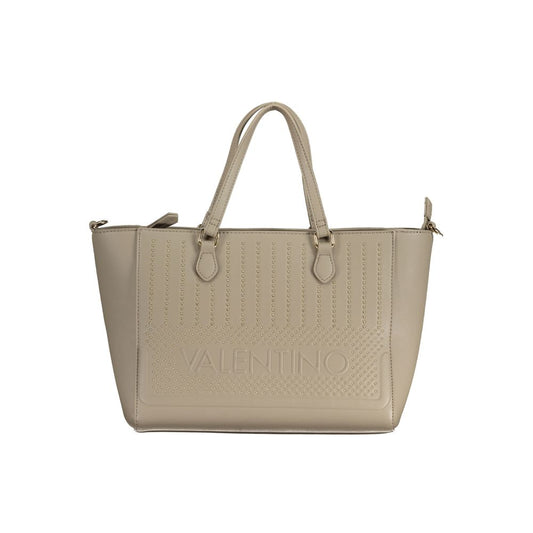 Phone Holder Handbag by Mario Valentino for women in polyethylene beige features a refined silhouette, showcasing a secure zipper, organized internal-pockets, and versatile shoulder-strap, adjustable-strap & handle for a refined finish.