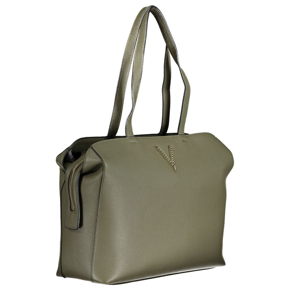 This Phone Holder Handbag by Mario Valentino for women in polyethylene and green presents a sculptural silhouette featuring a secure zipper, ample internal-pockets, and versatile handle for a sculptural finish.