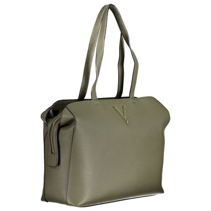 This Phone Holder Handbag by Mario Valentino for women in polyethylene and green presents a sculptural silhouette featuring a secure zipper, ample internal-pockets, and versatile handle for a sculptural finish.