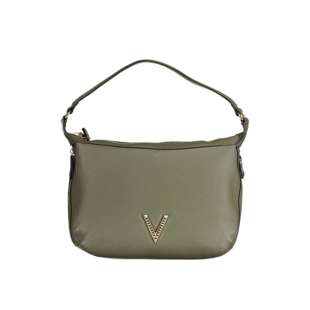 Phone Holder Handbag by Mario Valentino for women in polyethylene green features an refined silhouette, showcasing a secure zipper, ample internal-pockets, and versatile shoulder-strap, adjustable-strap & handle for a sophisticated refined aesthetic.
