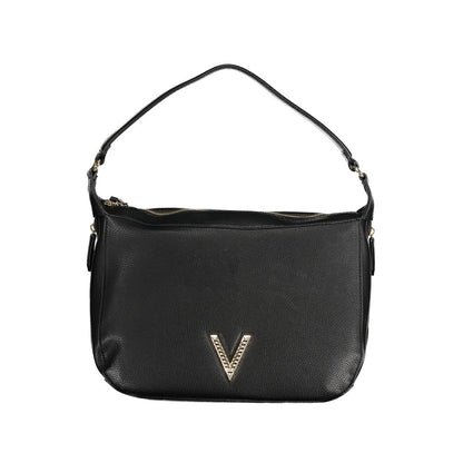 Phone Holder Handbag by Mario Valentino for women in polyethylene black features a signature silhouette, showcasing a secure zipper and signature internal-pockets with versatile shoulder-strap, adjustable-strap & handle for a sophisticated look.