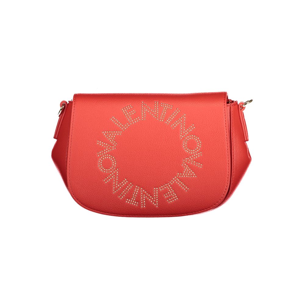 Handbag by Mario Valentino for women in polyethylene red features a ornamental silhouette, showcasing a secure zipper, ample internal-pockets, and ornamental shoulder-strap, adjustable-strap & handle for a sophisticated look.