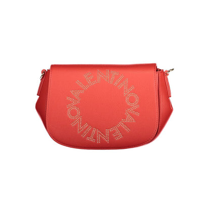 Handbag by Mario Valentino for women in polyethylene red features a ornamental silhouette, showcasing a secure zipper, ample internal-pockets, and ornamental shoulder-strap, adjustable-strap & handle for a sophisticated look.