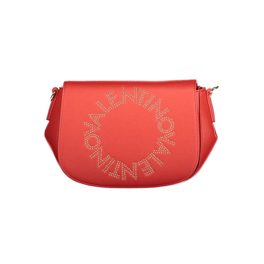 Handbag by Mario Valentino for women in polyethylene red features a ornamental silhouette, showcasing a secure zipper, ample internal-pockets, and ornamental shoulder-strap, adjustable-strap & handle for a sophisticated look.