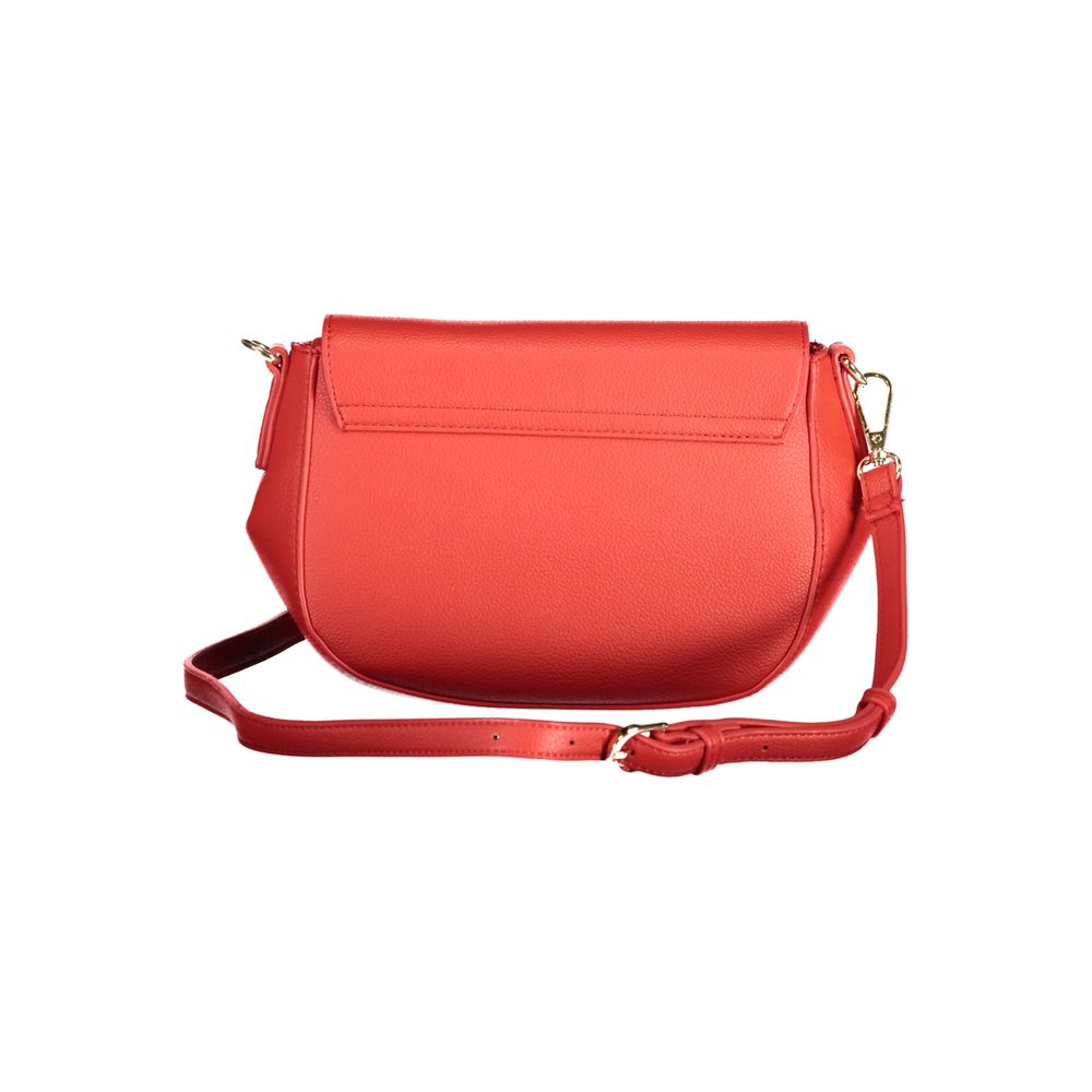 Handbag by Mario Valentino for women in polyethylene red features a refined silhouette, showcasing a secure zipper, organized internal-pockets, and versatile shoulder-strap, adjustable-strap & handle for a refined finish.