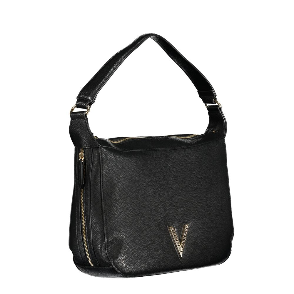 This Phone Holder Handbag by Mario Valentino for women in polyethylene and black presents a sculptural silhouette featuring a secure zipper, ample internal-pockets, and versatile shoulder-strap, adjustable-strap & handle for a sculptural finish.