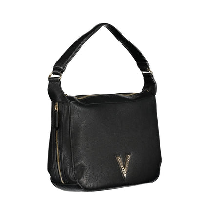 This Phone Holder Handbag by Mario Valentino for women in polyethylene and black presents a sculptural silhouette featuring a secure zipper, ample internal-pockets, and versatile shoulder-strap, adjustable-strap & handle for a sculptural finish.