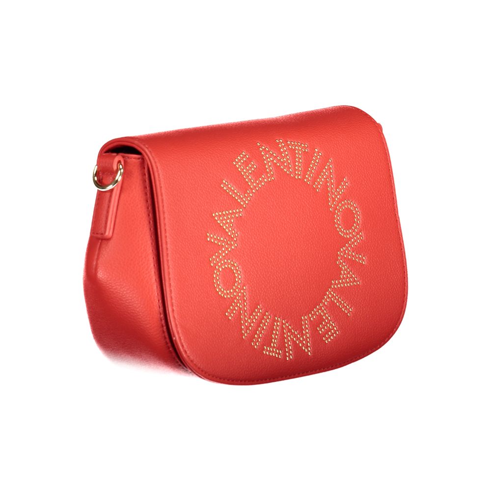 Handbag by Mario Valentino for women in polyethylene red features a signature silhouette, showcasing a secure zipper and signature internal-pockets with versatile shoulder-strap, adjustable-strap & handle for a sophisticated look.