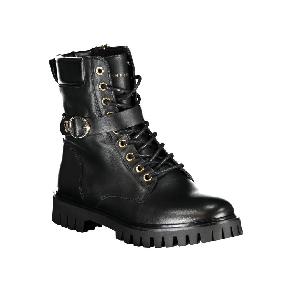 Boots by Tommy Hilfiger for women in polyester black features an performance-driven Women's Polyester Boots silhouette, defined by a sophisticated and a performance-driven .