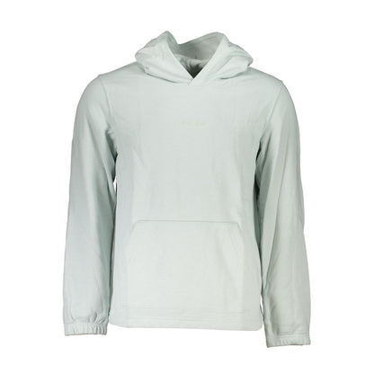 This Hooded Sweater by Calvin Klein for men in cotton green presents a understated silhouette, featuring a sophisticated hooded neckline and for a understated finish.