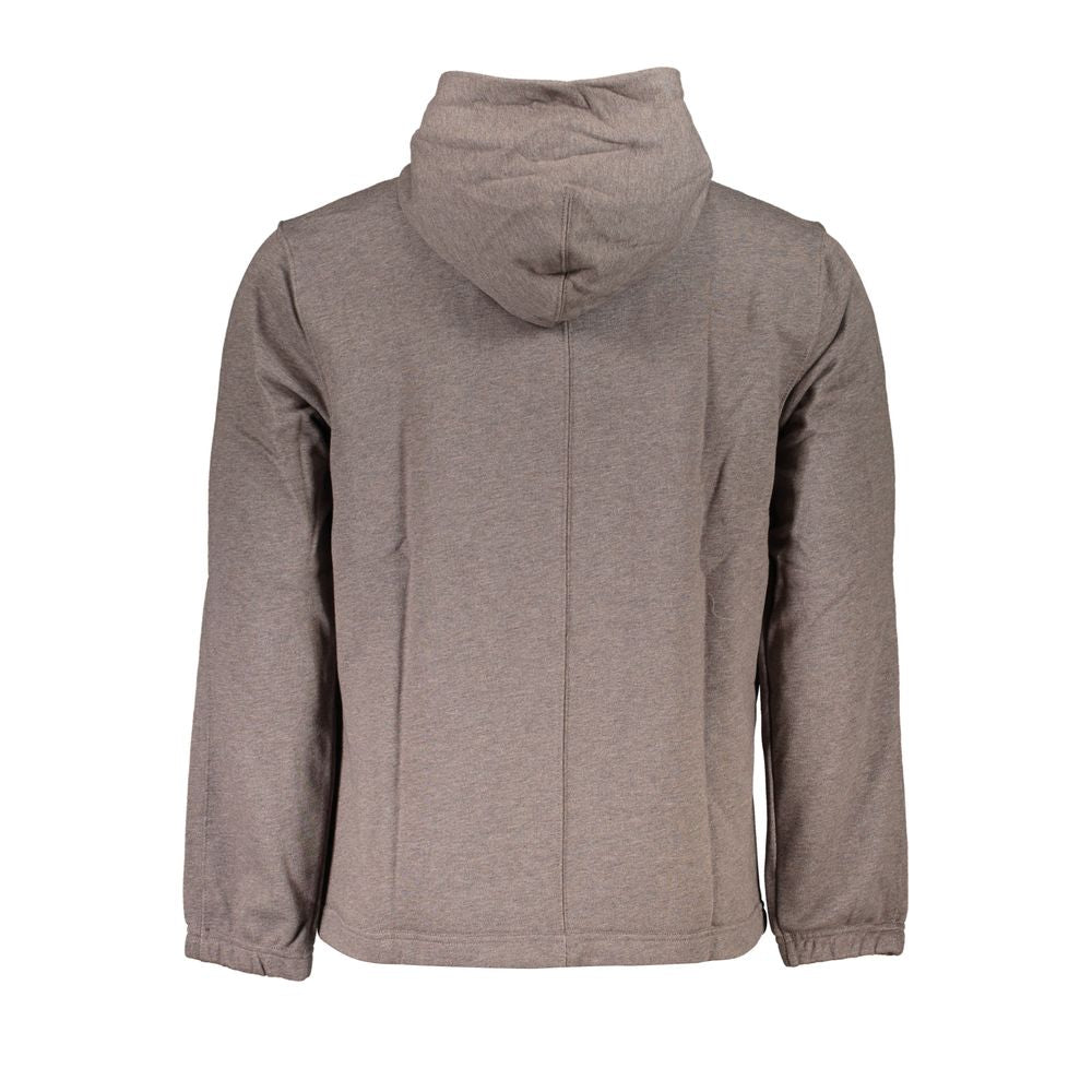 Hooded Sweater by Calvin Klein for men in cotton brown features an polished silhouette, showcasing refined and a sophisticated hooded neckline for a truly polished finish.