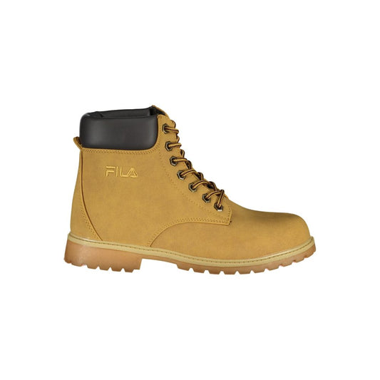 Lace-Up Ankle Boots by Fila for women in polyester & polyurethane yellow showcases a aeronautic silhouette as Women's Polyester & Polyurethane Lace-Up Ankle Boots, artfully defined by a aeronautic and a aeronautic .