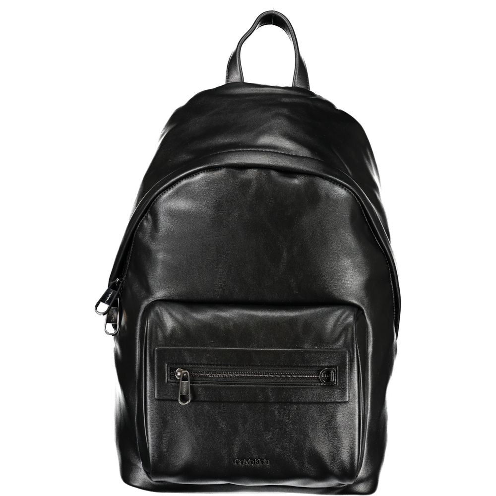 Backpack by Calvin Klein for men in polyester black presents a stately Polyester Backpack design, showcasing a secure zipper with ample external-pockets, internal-pockets & laptop-compartment and versatile handle, backpack-strap & adjustable-strap for a stately finish.